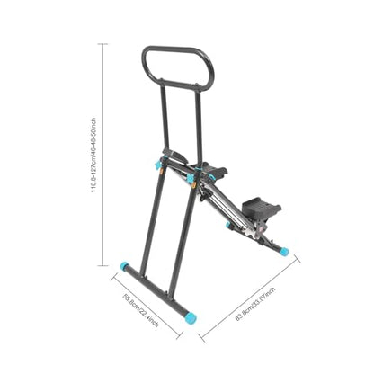 Stair Stepper Vertical Climber Machine with LCD Screen Compact Folding Cardio Exercise Climber Stair Climber for Living Rooms, Home Gyms, Apartments Foldable Design 300 lbs Capacity - color: Black