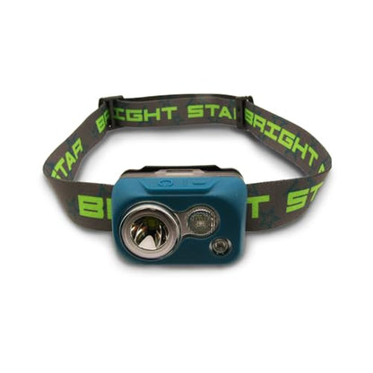 Bright Star B.O.B "Big Ol' Beam" 300 Lumen LED Headlamp Dark Teal, Auxiliary Red LED, 4 Modes, Hands-Free Lighting, Waterproof, Batteries Included, Perfect for Outdoor, Industrial, Emergency - color: Dark Teal