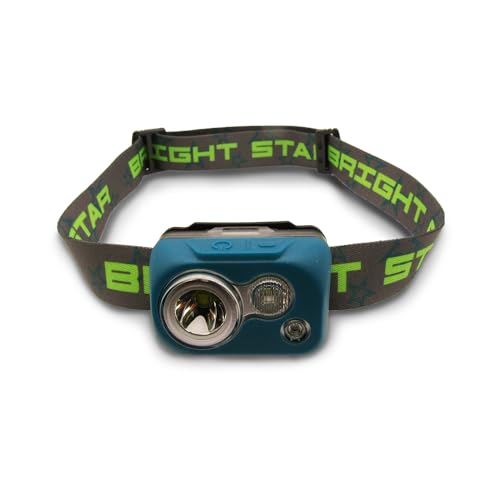 Bright Star B.O.B "Big Ol' Beam" 300 Lumen LED Headlamp Dark Teal, Auxiliary Red LED, 4 Modes, Hands-Free Lighting, Waterproof, Batteries Included, Perfect for Outdoor, Industrial, Emergency - color: Dark Teal
