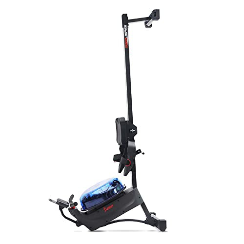 Sunny Health & Fitness Smart Hydro + Magnetic Dual Resistance Water Rower - color: Blue