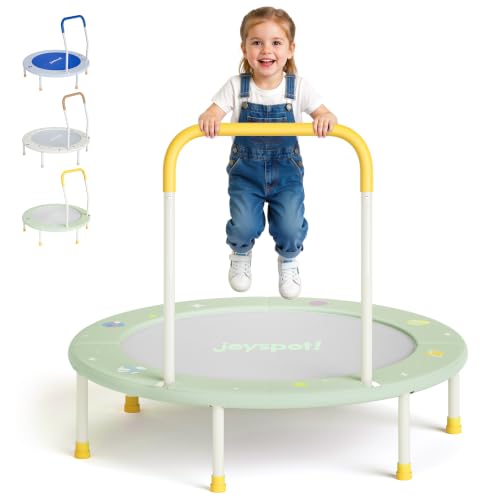 36-Inch Toddler Trampoline with Foam Handle, 3FT Foldable Mini Rebounder - color: Green