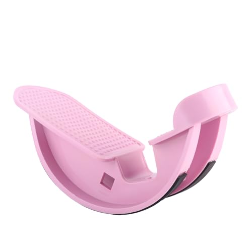 Calf Stretcher, Portable Foot Rocker for Yoga Fitness, Non Slip Rubber Strips for Ankle Strengthening and Flexibility Improvement (Pink)