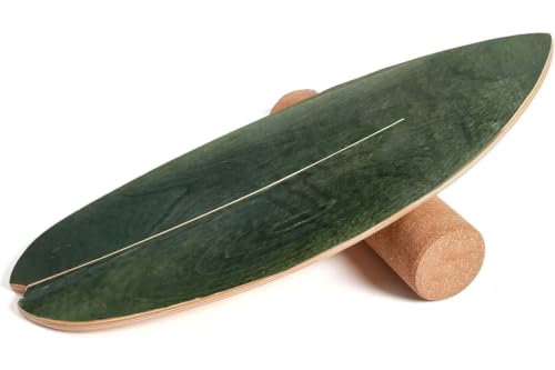 Balance Board with Cork Roller - color: Green