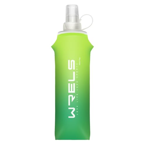 Soft Flasks TPU Soft Water Bottles Folding Soft Running Water Flask Small for Outdoor Sports Hiking Hydration Pack 8oz/17oz Hiking Cycling Climbing - color: Green-500ml