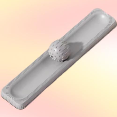 Foot Massage Track with Spiky Massage Ball, Plantar Fasciitis Deep Tissue Massager for Feet, Back, Shoulder & Leg, Myofascial Release Trigger Point Massage Tool for Yoga & Fitness, Gray