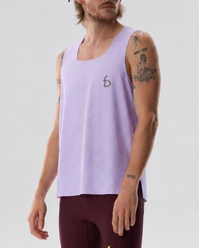 FlipBelt Men's Marathon Mesh Tank - color: Lavender Purple, size: Small