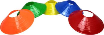 BlueDot Trading High Visibility Disc Cones for Sports, Agility Training, Soccer, Football, Field Cone Markers for Adults or Kids, Blue, Quantity 100-Pack