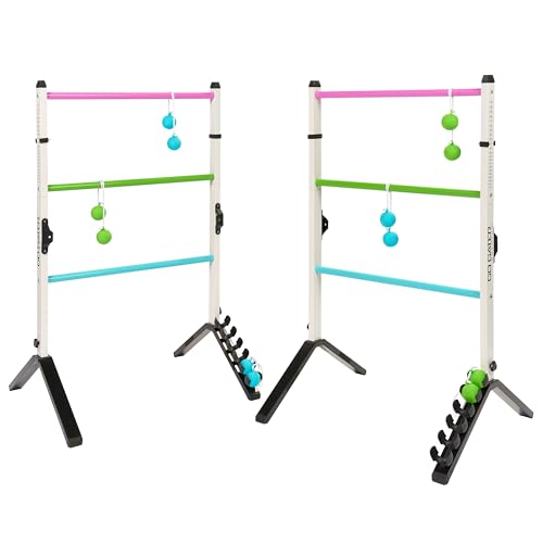 EastPoint Go Gater Ladderball Set, 2 Steel Ladders, 6 Bolos, Outdoor Games - color: White/Gelato