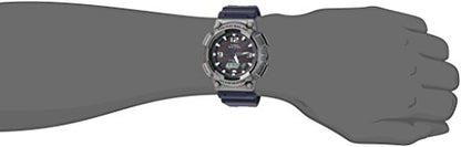 Casio AQS800W Series | Analog Digital Watch | 100M WR | Solar Powered | 1/100 SEC Stop Watch | 6-Language Day of The Week Indicator | Countdown Timer | LED Light | Multi Alarm - color: Blue, style: AQ-S810W-1A4VCF