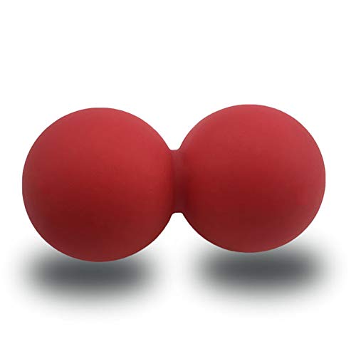 EliteShine Double Lacrosse Massage Ball for Myofascial Trigger Point Release & Deep Tissue Massagefor Physical Therapy, Muscle Relaxer, Acupoint Massage (Material: Silicon, Red) - color: Red, size: Material: Silicon