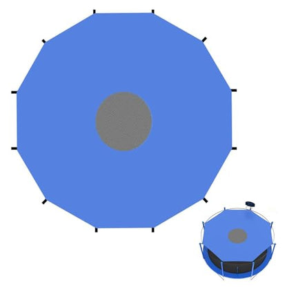 Trampoline Sun Shade Cover 6FT 8FT 10FT 12FT 14FT 16FT Trampoline Top Cover Waterproof Trampoline Canopy Oxford Outdoor Trampoline Accessories - size: 8FT-6Poles