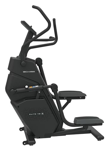 3G Cardio Elite VS X Vertical Stair Stepper with 14” /15”/ 16” Adjustable Climbing Stride, Small Space Saving 49.6” Footprint, FreeSync™ FTMS Smart HD Connectivity, 350LB Max Weight, 5 Year Warranty