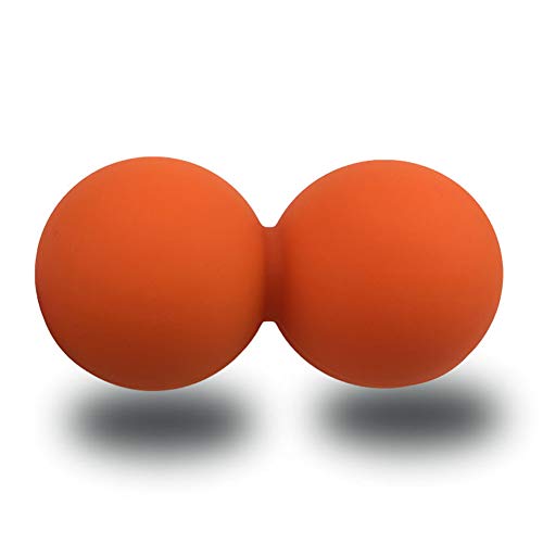 EliteShine Double Lacrosse Massage Ball for Myofascial Trigger Point Release & Deep Tissue Massagefor Physical Therapy, Muscle Relaxer, Acupoint Massage (Material: Silicon, Orange) - color: Orange, size: Material: Silicon