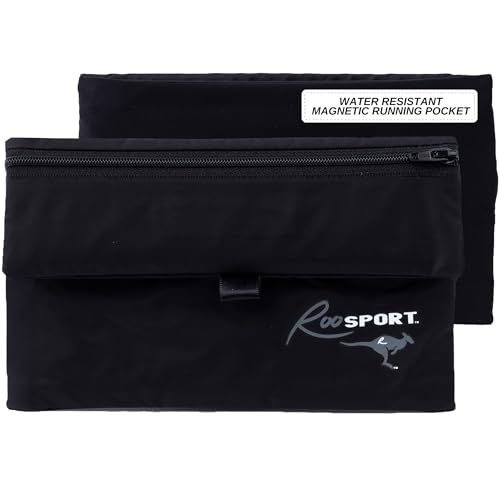 Running Pouch - Securely Carry Essentials While Running - Magnetic Closure for Convenience - color: Black, size: Small (6" X 4")