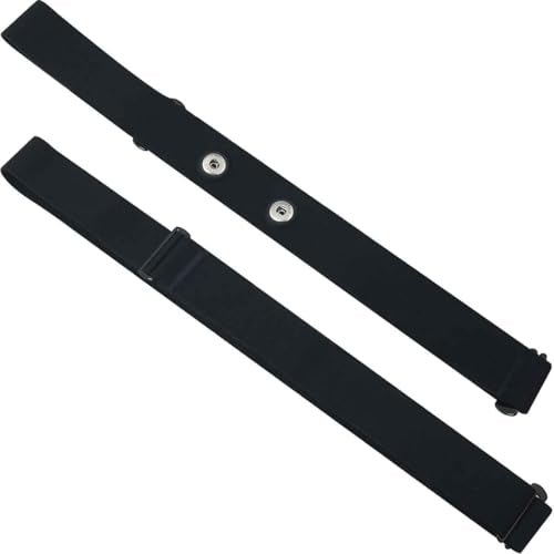 Heart Rate Monitor Chest Replacement Strap Adjustable Soft Strap Heart Rate Chest Strap Replacement Strap Cycling Heart Rate Elastic Compatible Heart Rate Sensor for Running Yoga Cycling Black