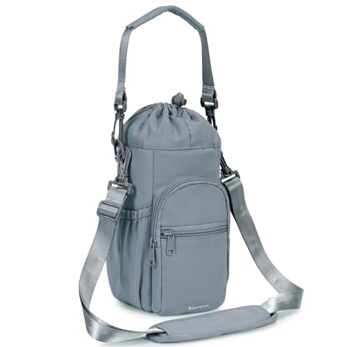 sportsnew 40oz Crossbody Water Bottle Bag for Gym Hiking - color: Blue