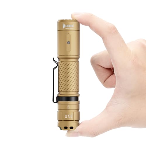 WUBEN C3 Flashlight 1200 High Lumens 6 Modes Rechargeable Flashlights - color: Khaki
