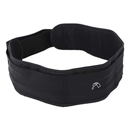 Running Belt Pack, Slim Breathable Waist Pack with 300ml Water Bottle Multi Pockets Phone Holder Adjustable Bounce Stable Sports Bag for Running Jogging Nylon Black 1 Pack