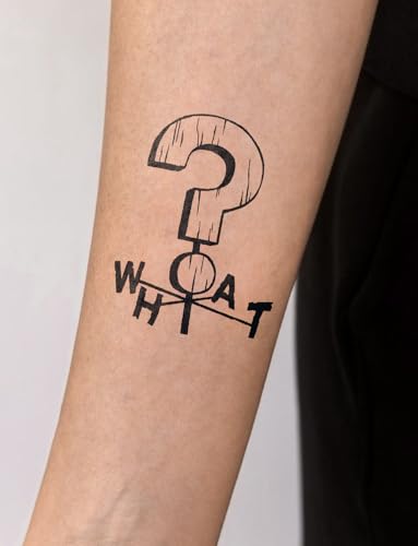 Semi Permanent Tattoo, Personalized Quotes Texts Design, Small - color: why not