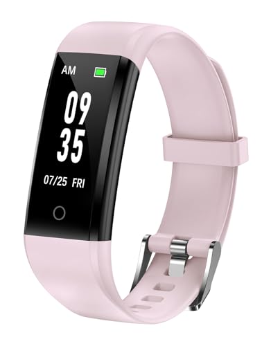 Pedometer Watch No Bluetooth No APP/Phone Required, Simple Fitness Tracker - color: Pink