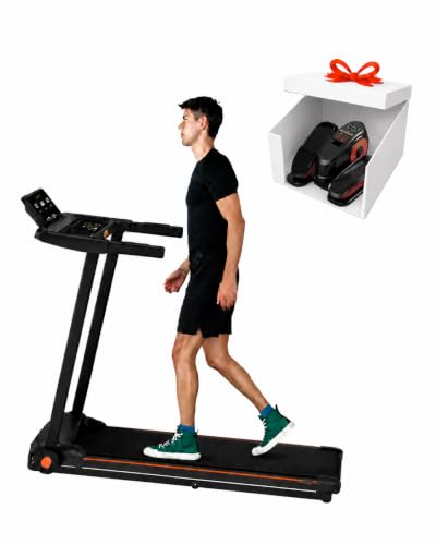 Foldable Walking Pad Treadmill with Incline and Handle Bar, 3.5HP 400lbs Capacity Compact Treadmill for Home Office Use, Portable Treadmills with 12 Workout Programs & LED Display - color: Gray