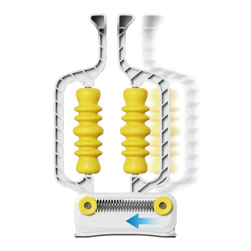 Roller Massager Adjustable Relax Non-Slip Tool with Spring Base - color: White