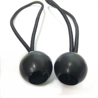 30Pcs Plastic Bungee Cord Toggle Ball End Lock Rubber Rope Ball Head End Lock Stopper Buckle Accessories for Tents, Trampolines, Bungee Cord, Black
