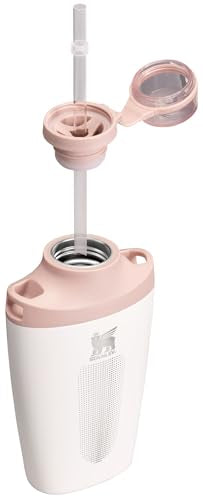Stanley Cross Bottle 23 oz | Travel Water Bottle with Jacquard Strap | Leakproof Tritan Lid with Removable Straw | Insulated Stainless Steel | BPA-Free | Rose Quartz - color: Rose Quartz, size: 23 Ounces