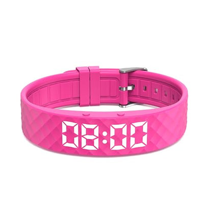 Non-luetooth Led Fitness Tracker Watch No App No Phone Required Fitness Watch Pedometer Watch with Steps Calories Sleep Tracker Alarm Clock for Man Women - color: Rose Red
