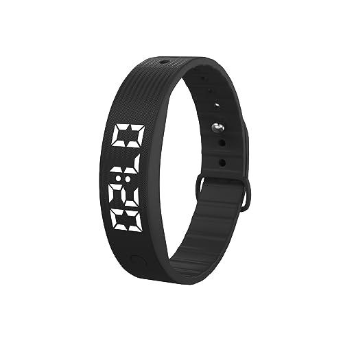 Fitness Tracker No Bluetooth No App No Phone Required Fitness Watch Pedometer Watch with Steps Calories Sleep Tracker for Man Women - color: Black