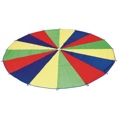 Excellerations Brawny Tough 20-Foot Rainbow Play Parachute for Kids with 16 Handles, Kids Toy (Item # P20) - size: 20' Diameter