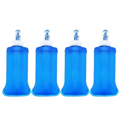 3-Pack Soft TPU Water Flask 150ML, Shrink As You Drink Bottle for Hydration Pack, Folding Sports Water Bottle Ideal for Running, Hiking, Cycling, Climbing