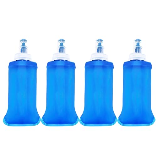 3-Pack Soft TPU Water Flask 150ML, Shrink As You Drink Bottle for Hydration Pack, Folding Sports Water Bottle Ideal for Running, Hiking, Cycling, Climbing