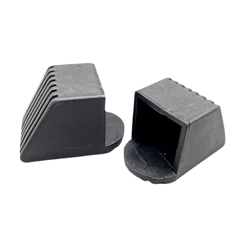 SM SunniMix 2X Gym Equipment Square End Cap Gym Fitness Equipment Accessories Rubber End Caps Foot Cover Protectors Square End Cover - color: 40x40mm
