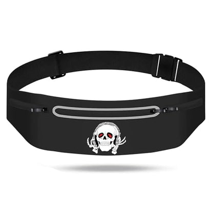 Music Skull Running Belts for Men Runner Waist fanny pack Wallet Holder - color: Music Skull