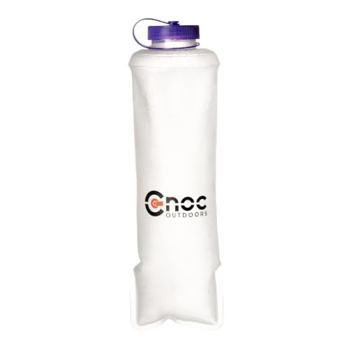 Cnoc Outdoors HydriamX Durable 750ml Collapsible Flask for Running and Backpacking, Purple 42mm Thread Narrow Mouth Compatible with 42mm Filters, Hot Liquid Compatible - color: Purple, size: 25.4 Ounces