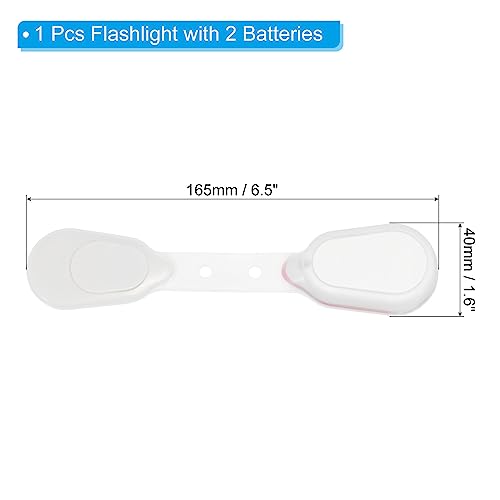 PATIKIL LED Flashlight, Silicone Night Shift Hands Free Clip-on Flashlights Night Safety Running Light for Running, Walking, Sports, Outdoor Emergency, Red - color: Red