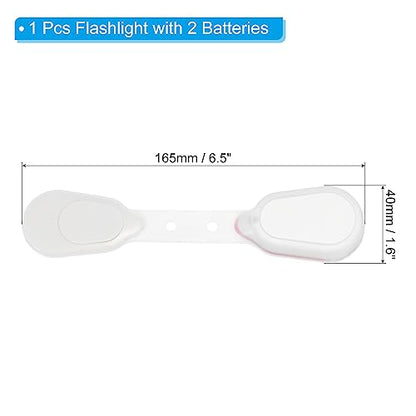 PATIKIL LED Flashlight, Silicone Night Shift Hands Free Clip-on Flashlights Night Safety Running Light for Running, Walking, Sports, Outdoor Emergency, Red - color: Red