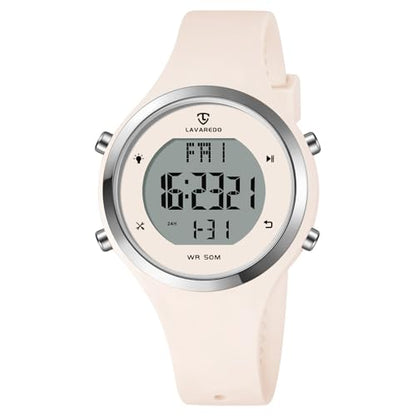 BEN NEVIS Watches for Women, Digital Sport Waterproof Chronograph Stopwatch - color: 07-AllOffWhite-A