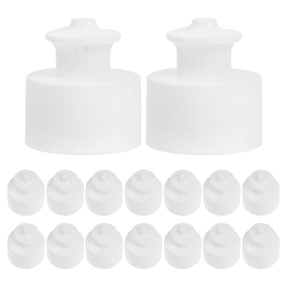 NOLITOY Water Bottle Caps 20 Pcs 28/410 Push Pull White Replacement Lid Safe Polymer Sport Gym Hike Run Workout Drink Canteen Leak Proof Seal Cycling Accessory Flask Cover