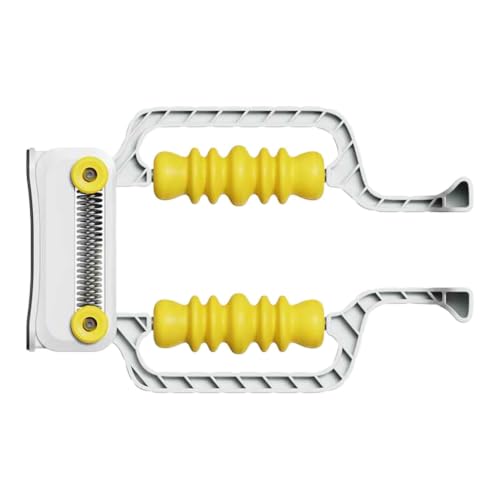 Roller Massager Adjustable Relax Non-Slip Tool with Spring Base - color: White