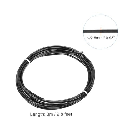 PATIKIL Speed Jump Rope Replacement Cable, Professional Skipping Rope Steel Wire Replace for High Speed Jump Ropes - color: Black