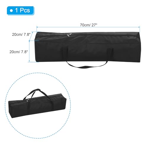 PATIKIL 27 Inch Camp Chair Replacement Bag - Nylon Folding Carrying Storage Bag for Beach With Large Zipper Shoulder Strap for Camping Travel, Black - size: 27 x 7.8 x 7.8 inch
