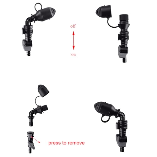 2 Pcs Water Bladder Bite Valve Silicone Hydration Bags Bite Valve Mouthpiece Replacement with Manual Switch Valve