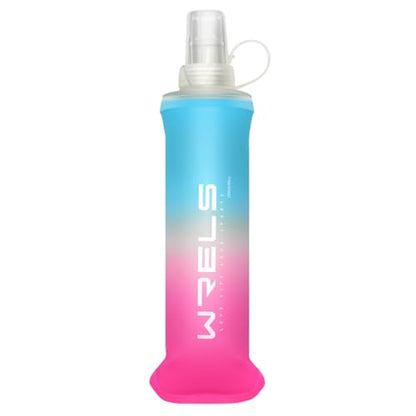 Soft Flasks TPU Soft Water Bottles Folding Soft Running Water Flask Small for Outdoor Sports Hiking Hydration Pack 8oz/17oz Hiking Cycling Climbing - color: Blue-250ml