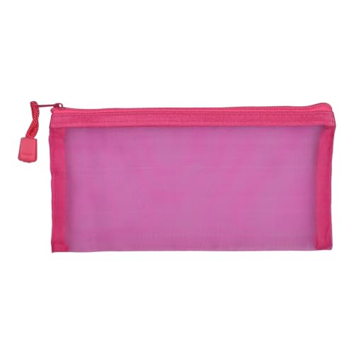 Mesh Pouch, Rose Pink, 3.93 x 7.87 inch, 1-Piece - color: Rose Pink, size: 3.93 x 7.87 inch