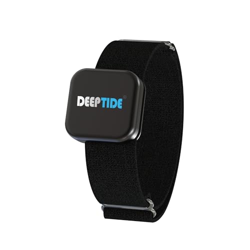 DEEPTIDE Heart Rate Monitor Armband,Bluetooth/ANT+,IP68 Waterproof,Optical HR Sensor Compatible with iOS/Android Apps,Arm Heart Rate Sensor for Running Cycling Swimming