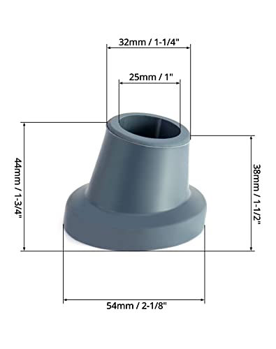 QWORK Replacement Slope Feet 1" I.D – Fit Shower Chairs, Bath Seats & Transfer Benches