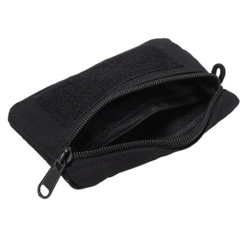 Water proof Waist Pack with Adjustable Strap – Lightweight Nylon Outdoor Waist Pouch for Camping, Hiking, Running & Cycling(Black) - color: Black