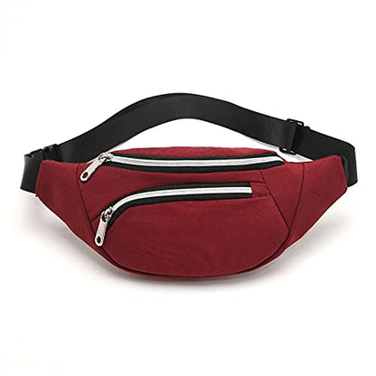 Waist Pack Bag for Men&Women - Fanny Pack for Workout Traveling Running. - color: (301)Red